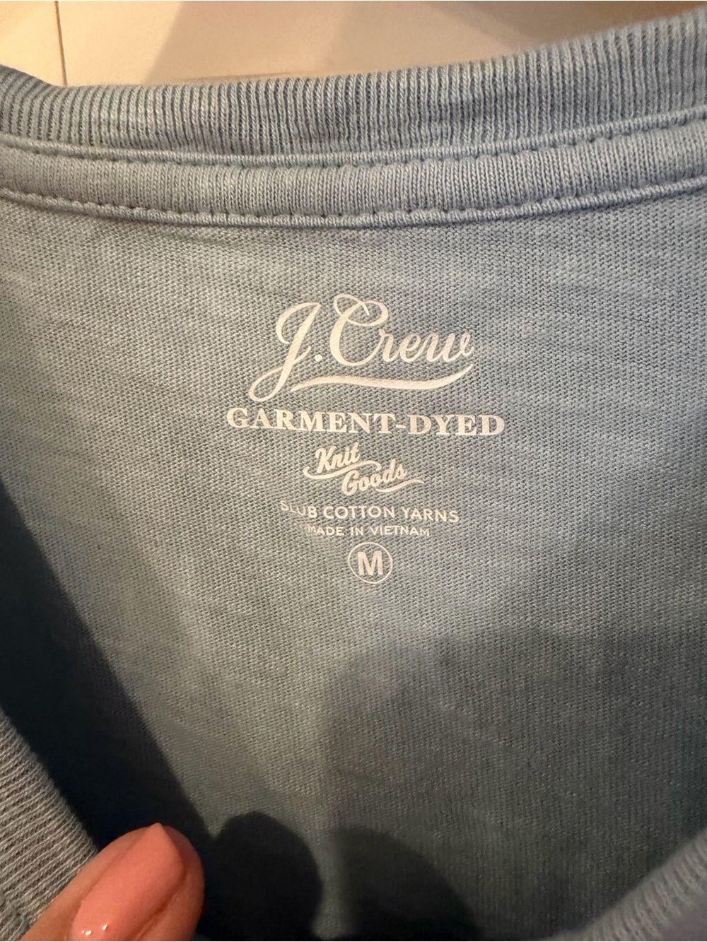 J. Crew Men’s Light Blue Pocket Tee - Picture 2 of 4